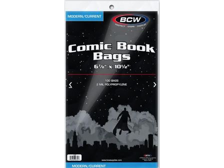 Comic Supplies BCW - Current Comic Book Bags - 2 Mil - Cardboard Memories Inc.