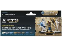 Paints and Paint Accessories Acrylicos Vallejo - Wizkids - Protectors of Virtue - Premium Set - Cardboard Memories Inc.