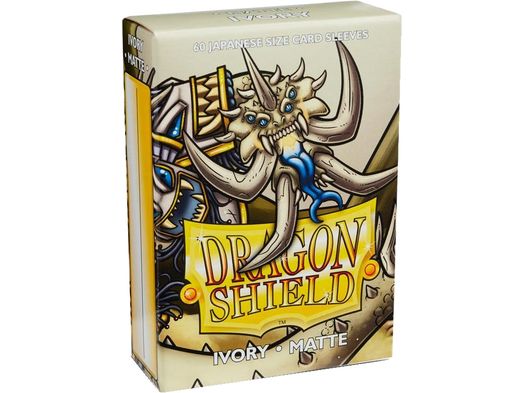 Supplies Arcane Tinmen - Dragon Shield Sleeves - Japanese Size - Matte - Ivory - Package of 60 - Cardboard Memories Inc.