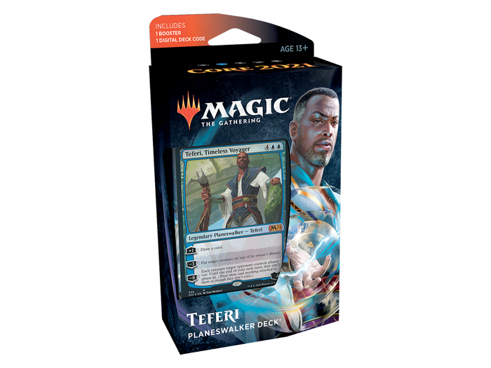 Trading Card Games Magic the Gathering - Core Set 2021 - Planeswalker Deck - Teferi - Cardboard Memories Inc.