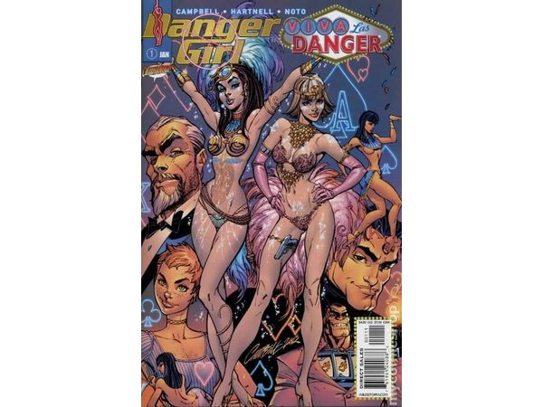 Comic Books Wildstorm Productions - Danger Girl Viva Las Danger (2004) 001 - CVR B Variant Edition (Cond. FN/VF) - 13047 - Cardboard Memories Inc.