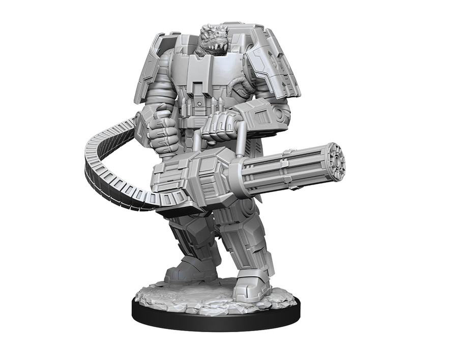 Role Playing Games Wizkids - Starfinder - Unpainted Miniature - Deep Cuts - Vesk Soldier - 90336 - Cardboard Memories Inc.