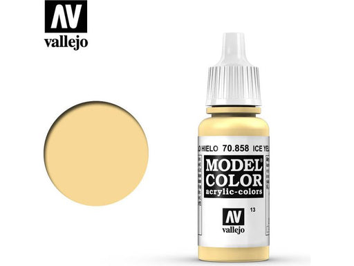 Paints and Paint Accessories Acrylicos Vallejo - Ice Yellow - 70 858 - Cardboard Memories Inc.