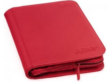 Supplies Ultimate Guard - 4 Pocket ZipFolio Xenoskin Binder - Red - Cardboard Memories Inc.