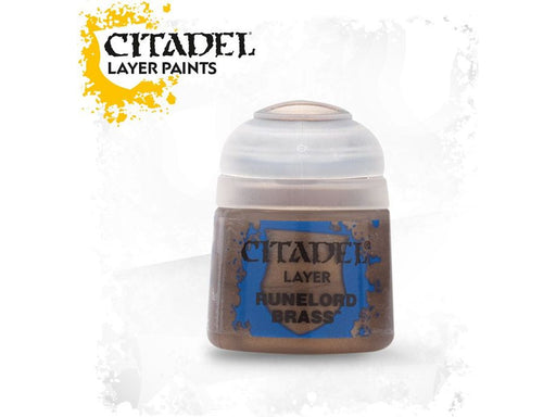 Paints and Paint Accessories Citadel Layer - Runelord Brass 22-66 - Cardboard Memories Inc.