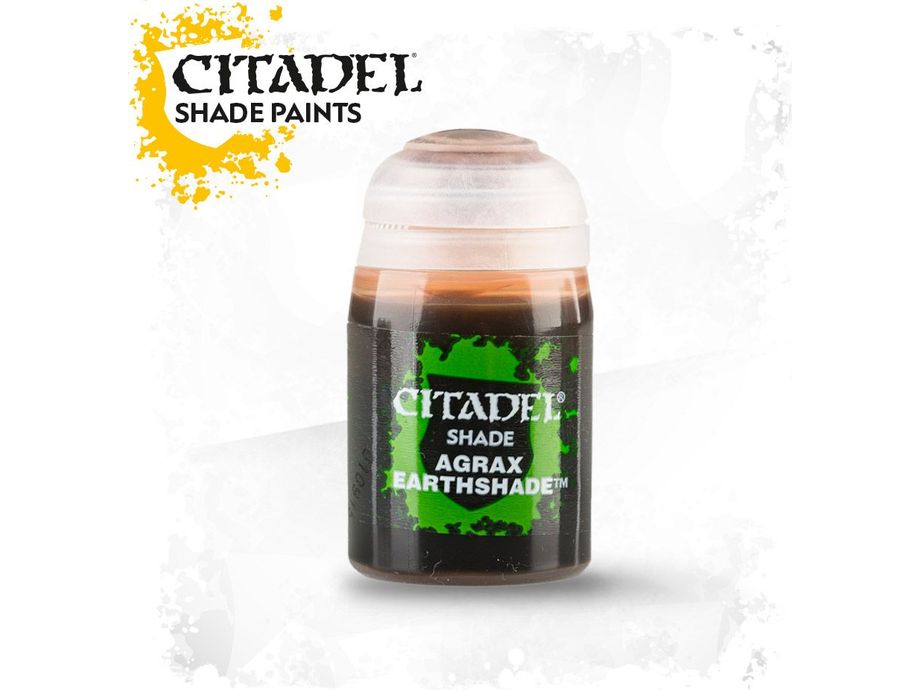Paints and Paint Accessories Citadel Shade Paint - Agrax Earthshade 24ml (Old Barcode) - 24-15 - Cardboard Memories Inc.