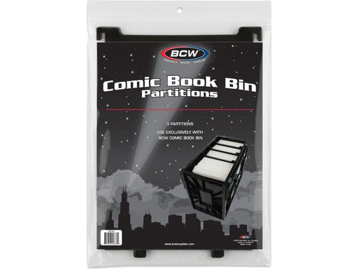 Comic Supplies BCW - Comic Book Bin Partitions - 3 Pack - Black - Cardboard Memories Inc.