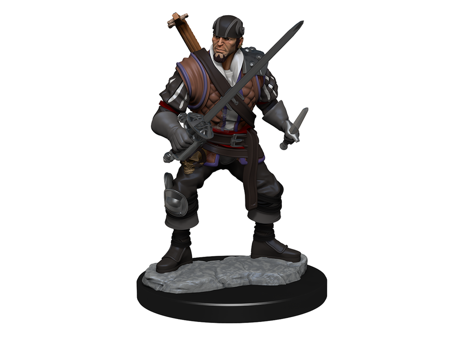 Role Playing Games Wizkids - Dungeons and Dragons - Unpainted Miniature - Nolzurs Marvellous Miniatures - Human Bard Male - 90306 - Cardboard Memories Inc.