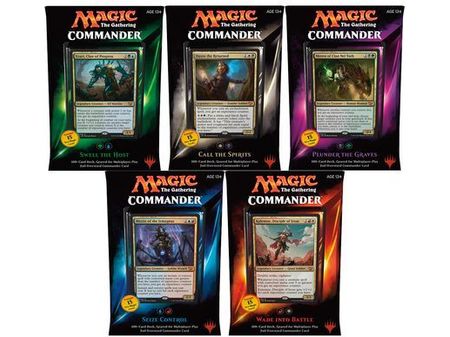 Magic The Gathering - 2015 - Commander Decks - Complete Set of 5 | Cardboard Memories Inc. Magic The Gathering - 2015 - Commander Decks - Complete Set of 5 | Cardboard Memories Inc.