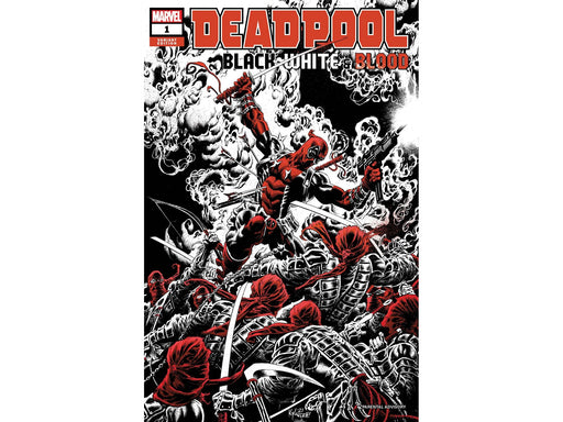 Comic Books Marvel Comics - Deadpool Black White Blood 001 - Hotz Variant Edition (Cond. VF-) - 12371 - Cardboard Memories Inc.