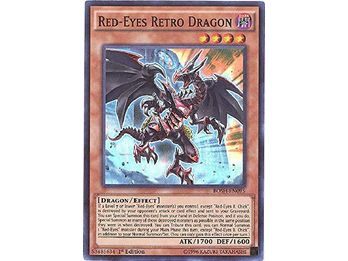 Trading Card Games Konami - Yu-Gi-Oh! - Red-Eyes Retro Dragon - 1st Edition Super Rare - BOSH-EN095 - Cardboard Memories Inc.