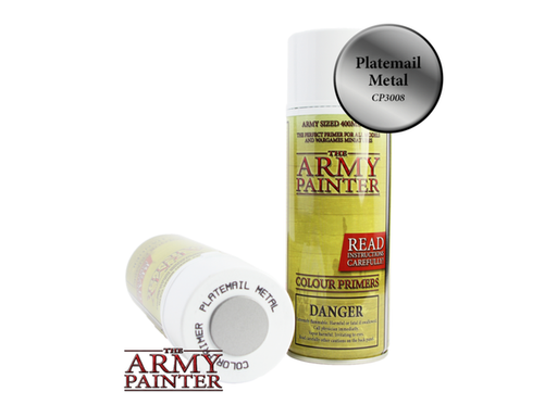 Paints and Paint Accessories Army Painter - Colour Primer - Platemail Metal - Paint Spray - Cardboard Memories Inc.