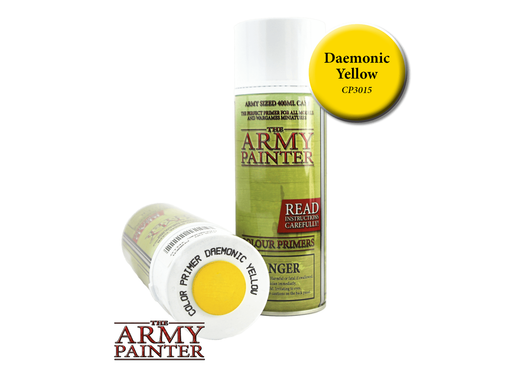 Paints and Paint Accessories Army Painter - Colour Primer - Daemonic Yellow - Paint Spray - Cardboard Memories Inc.