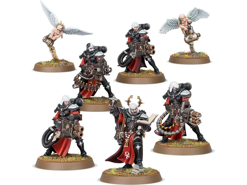 Collectible Miniature Games Games Workshop - Warhammer 40K - Adepta Sororitas - Retributor Squad - 52-25 - Cardboard Memories Inc.