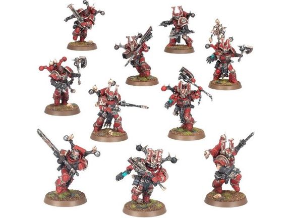 Collectible Miniature Games Games Workshop - Warhammer 40K - World Eaters - Khorne Berzerkers - 43-10 - Cardboard Memories Inc.