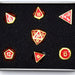 Dice Die Hard Dice - Metal Gemstone Gold Ruby - Set of 7 - Cardboard Memories Inc.