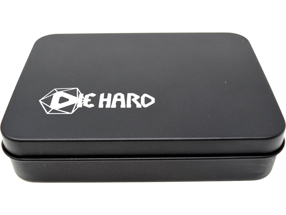 Dice Die Hard Dice - Forge Metal Shiny Silver with Black - Set of 7 - Cardboard Memories Inc.