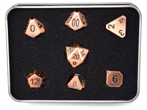 Dice Die Hard Dice - Forge Metal Battleworn Copper - Set of 7 - Cardboard Memories Inc.