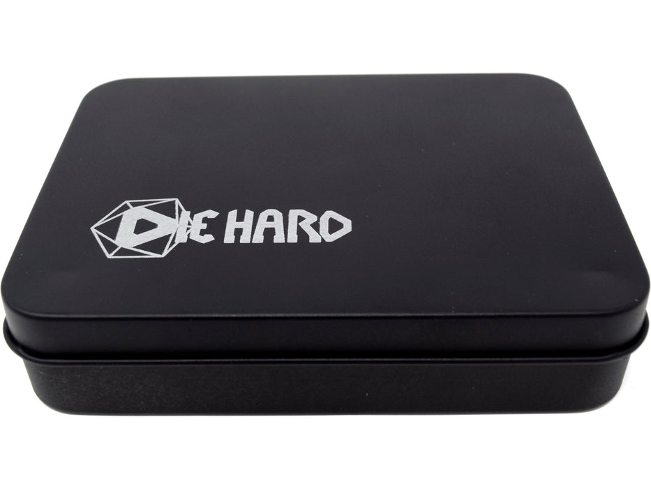 Dice Die Hard Dice - Gothica Metal Shiny Silver with Light Purple - Set of 7 - Cardboard Memories Inc.