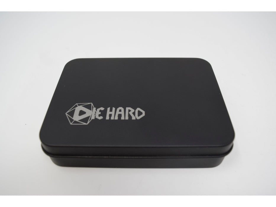 Dice Die Hard Dice - Forge Metal Raw Steel with Paragon Blue - Set of 7 - Cardboard Memories Inc.