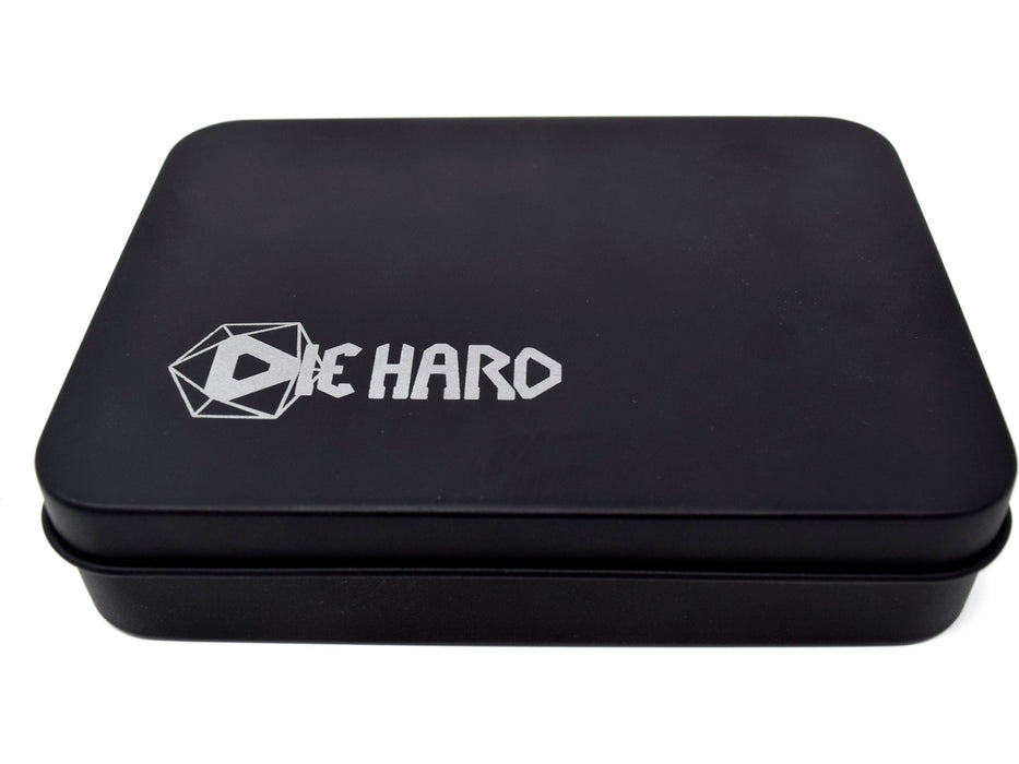 Dice Die Hard Dice - Metal Gemstone Silver Peridot - Set of 7 - Cardboard Memories Inc.