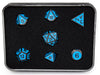 Dice Die Hard Dice - RPG Gothica Metal Sinister Blue - Set of 7 - Cardboard Memories Inc.