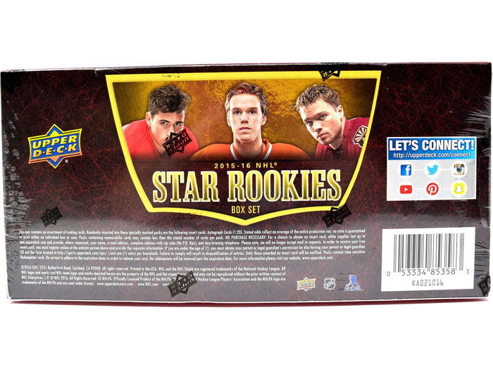 Sports Cards Upper Deck - 2015-16 - Hockey - Star Rookies - Collectors Set - Cardboard Memories Inc.