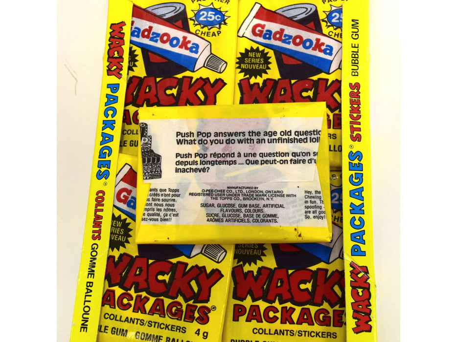 Stickers O-Pee-Chee OPC - 1988  - Wacky Packages - Sticker Box - Cardboard Memories Inc.