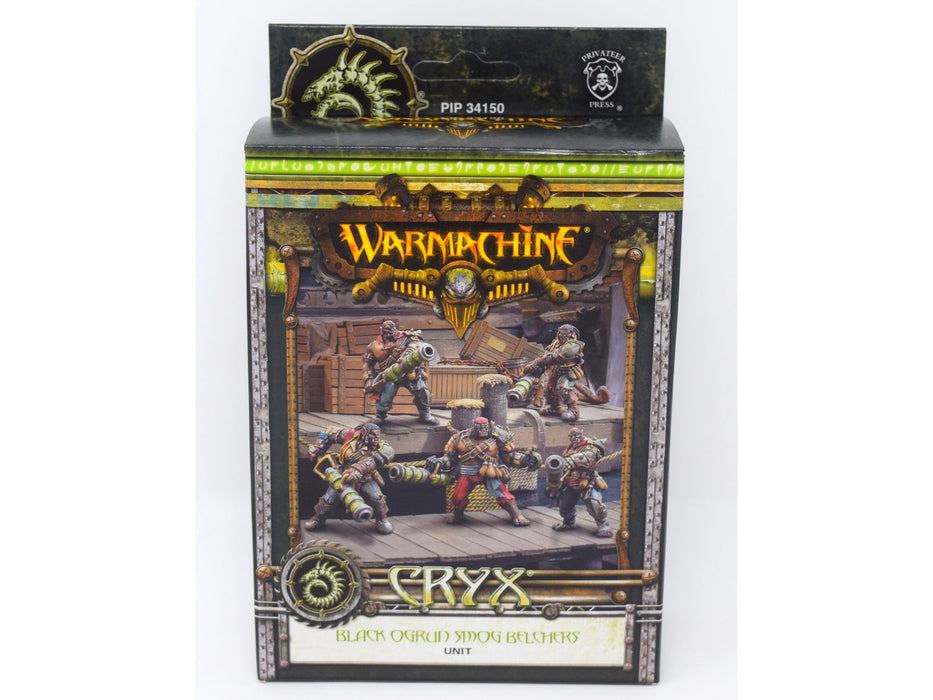 Collectible Miniature Games Privateer Press - Warmachine - Cryx - Black Ogrun Smog Belchers Unit - PIP 34150 - Cardboard Memories Inc.