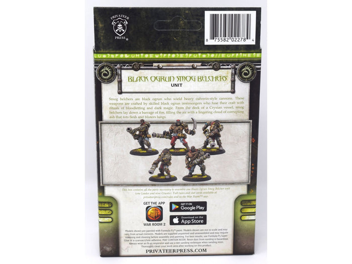 Collectible Miniature Games Privateer Press - Warmachine - Cryx - Black Ogrun Smog Belchers Unit - PIP 34150 - Cardboard Memories Inc.