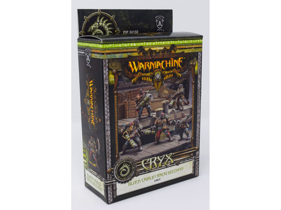 Collectible Miniature Games Privateer Press - Warmachine - Cryx - Black Ogrun Smog Belchers Unit - PIP 34150 - Cardboard Memories Inc.