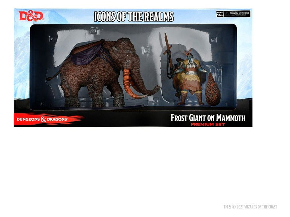 Role Playing Games Wizards of the Coast - Dungeons and Dragons - Icons of the Realms - Snowbound - Frost Giant on Mammoth Set - Cardboard Memories Inc.