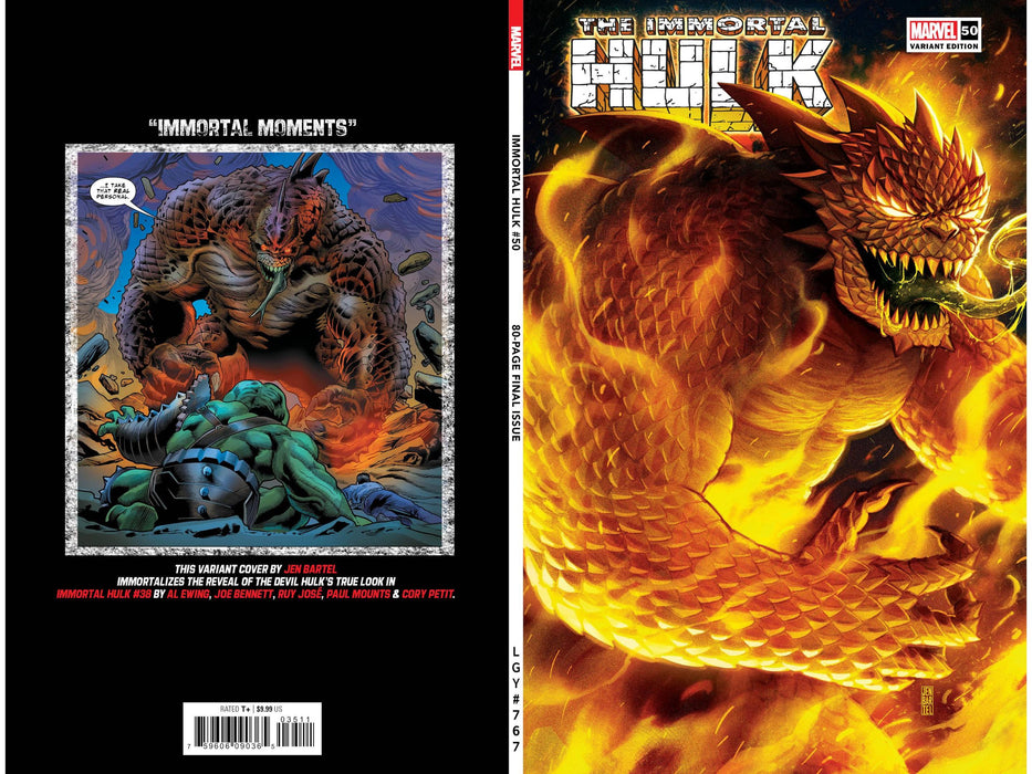 Comic Books Marvel Comics - Immortal Hulk 050 - Bartel Variant Edition (Cond. VF-) - 10028 - Cardboard Memories Inc.