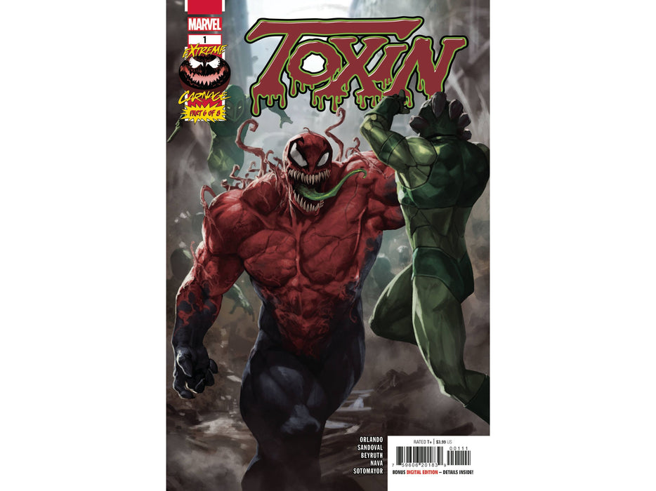 Comic Books Marvel Comics - Extreme Carnage Toxin 001 (Cond. VF-) - 10476 - Cardboard Memories Inc.