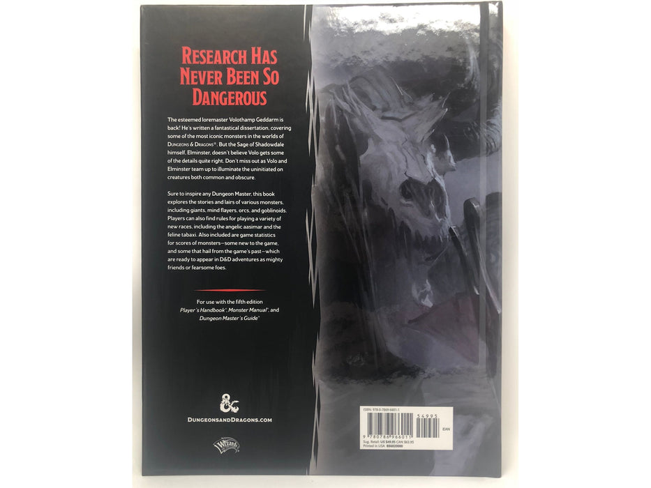 Role Playing Games Wizards of the Coast - Dungeons and Dragons - Volo's Guide to Monsters - Cardboard Memories Inc.
