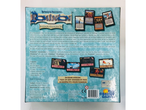 Board Games Rio Grande Games - Dominion - Renaissance Expansion - Cardboard Memories Inc.