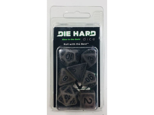 Dice Die Hard Dice - Glow-in-the-Dark Spectral Golem - Set of 7 - Cardboard Memories Inc.