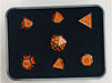 Dice Die Hard Dice - Gothica Metal Sinister Orange - Set of 7 - Cardboard Memories Inc.