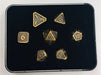 Dice Die Hard Dice - Metal Mythica Battleworn Gold - Set of 7 - Cardboard Memories Inc.
