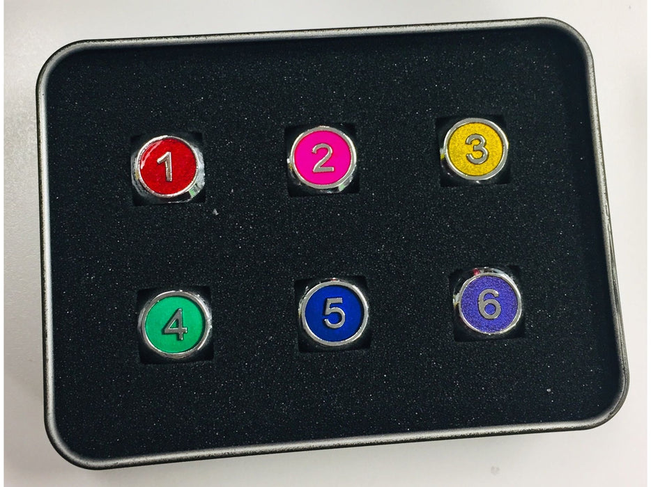 Dice Die Hard Dice - Gemstone Rainbow with Pink - Set of 7 - Cardboard Memories Inc.