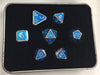 Dice Die Hard Dice - Metal Mystica Platinum Aquamarine - Set of 7 - Cardboard Memories Inc.