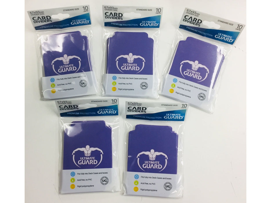 Supplies Ultimate Guard - Card Dividers - Purple - 5 Pack - Cardboard Memories Inc.