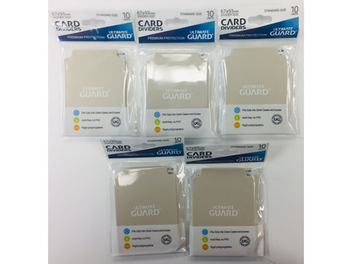 Supplies Ultimate Guard - Card Dividers - Sand - 5 Pack - Cardboard Memories Inc.
