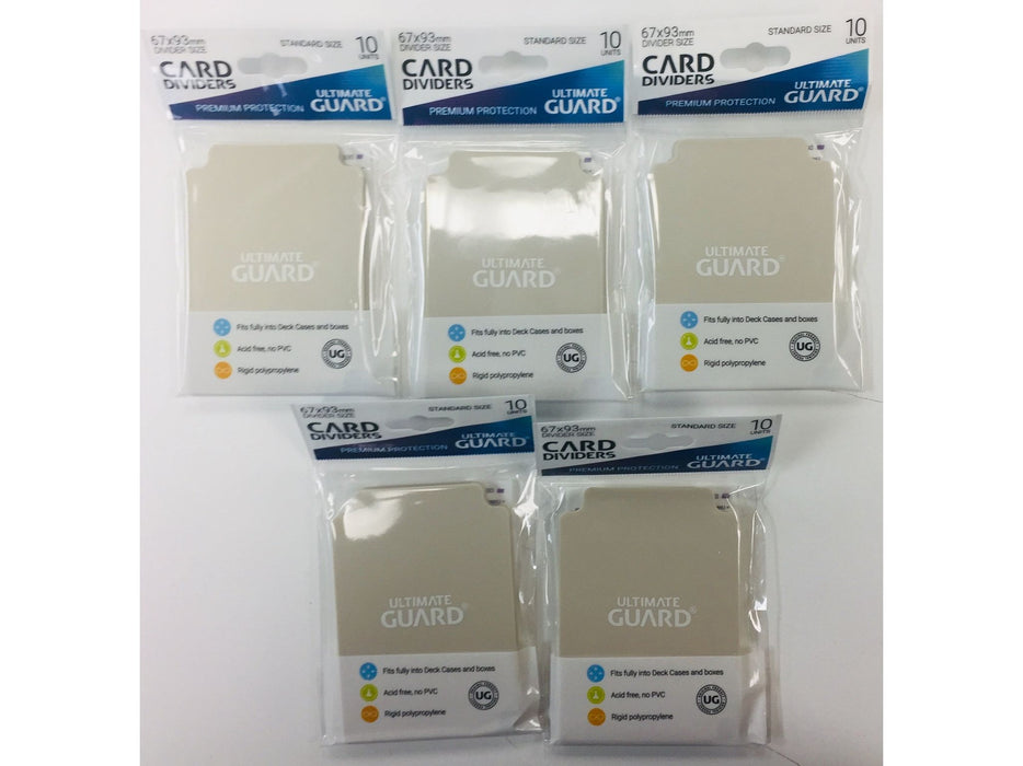 Supplies Ultimate Guard - Card Dividers - Sand - 5 Pack - Cardboard Memories Inc.