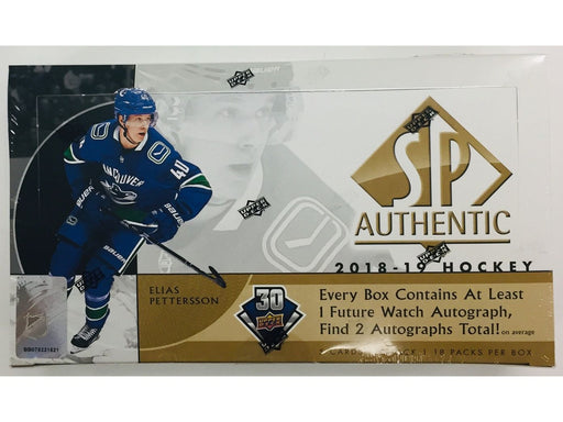 Sports Cards Upper Deck - 2018-19 - Hockey - SP Authentic - 8 Box Hobby Inner Case - Cardboard Memories Inc.