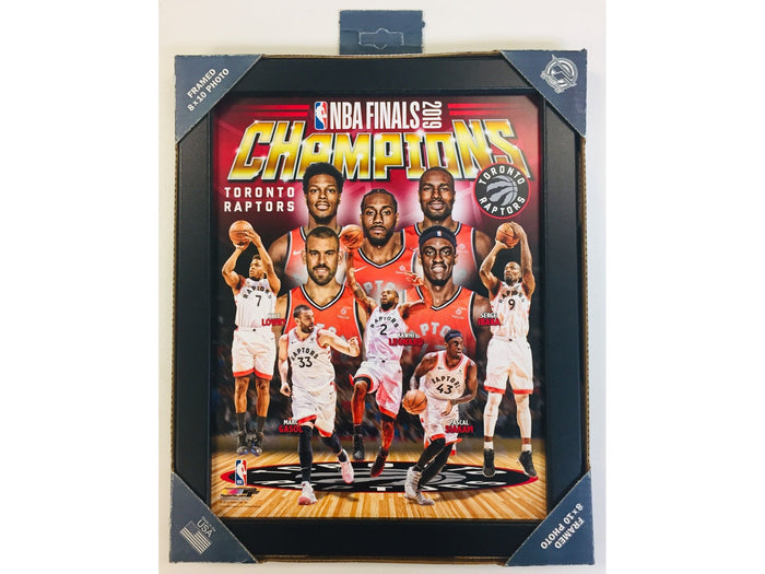 Sports Cards Panini - Toronto Raptors - NBA Champions 2019 - 8x10 Framed Photo - Cardboard Memories Inc.