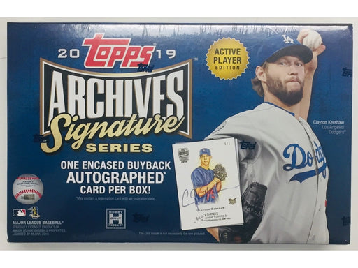 Sports Cards Topps - 2019 - Baseball - Archives Signature Series - Active Player Edition - Hobby Box - Cardboard Memories Inc.