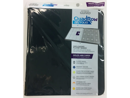Supplies Ultimate Guard - QuadRow ZipFolio Playset Binder - Black - Cardboard Memories Inc.