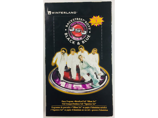 Trading Card Games Winterland - 2000 - Backstreet Boys - Series 1 - Black and Blue - Trading Card Box - Cardboard Memories Inc.