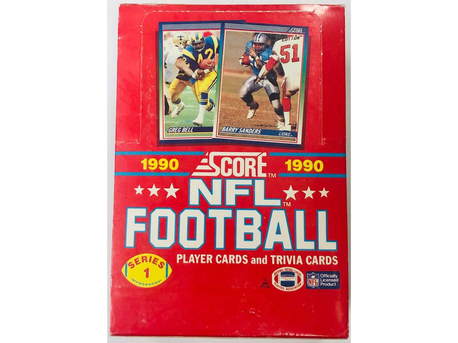 Sports Cards Score - 1990 - Football -Series 1 - Hobby Box - Cardboard Memories Inc.